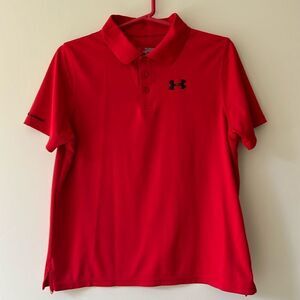 Under Armour Youth boys size XL red polo.